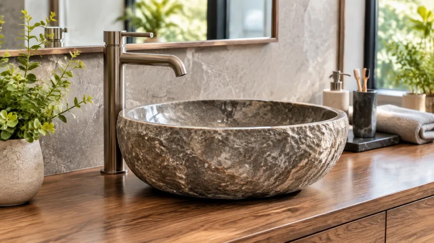 Stone Vessel Sink Guide Benefits Types Installation Care